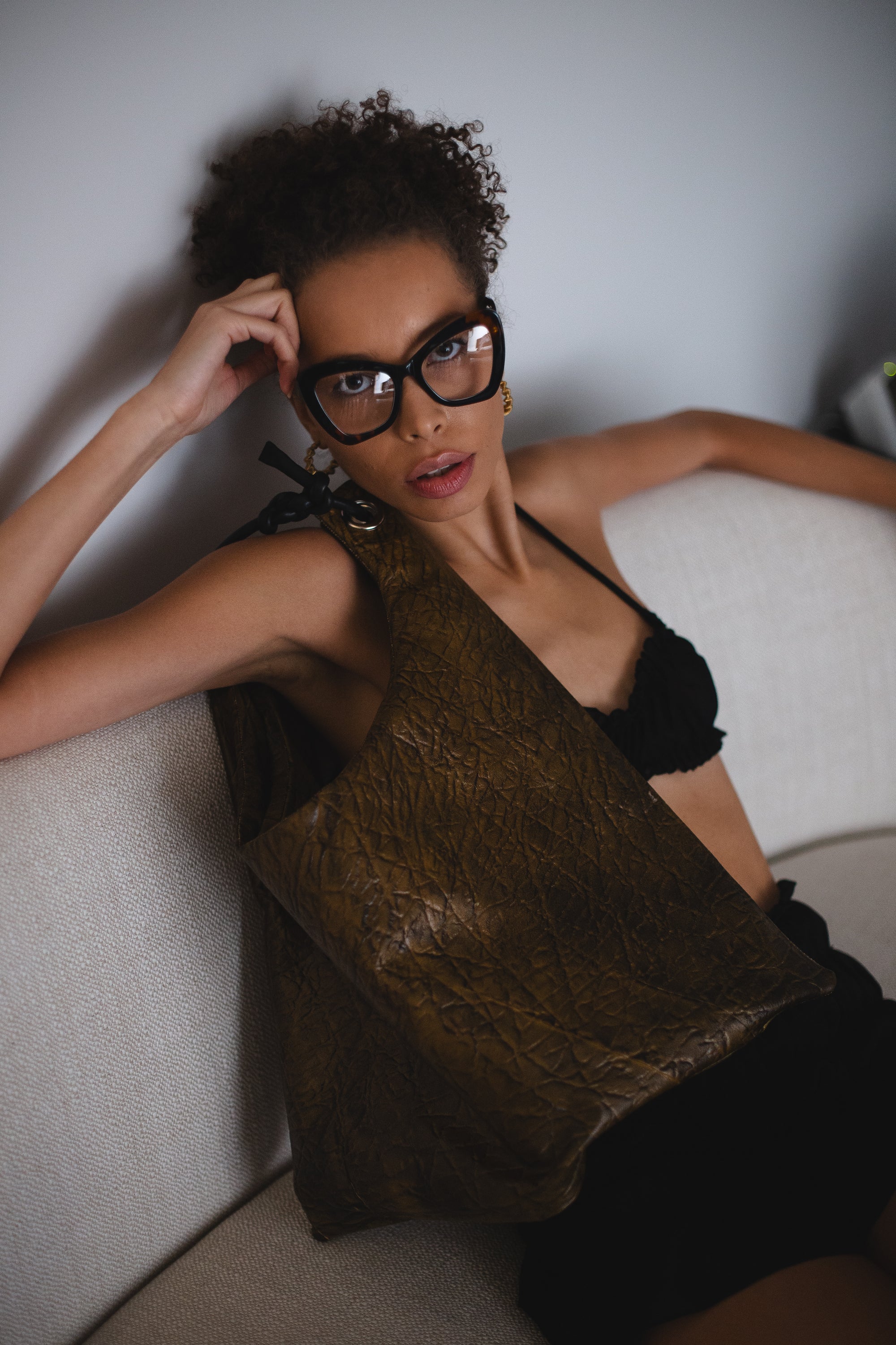 PATTERN MUSTARD BAG